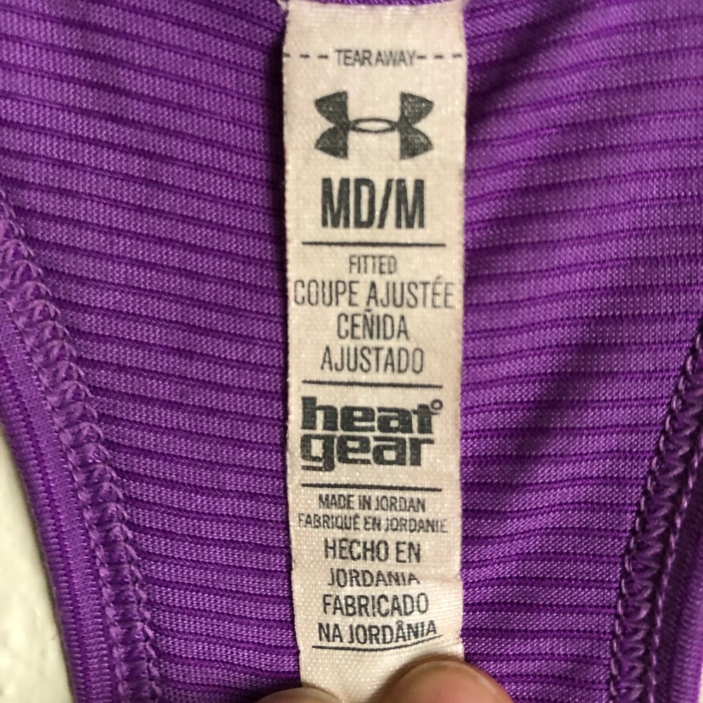 Under Armour Fitted Purple Racerback Tank - Picture 4 of 4